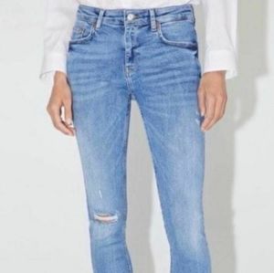 Zara Trafaluc Light Wash High Waisted Skinny Jeans